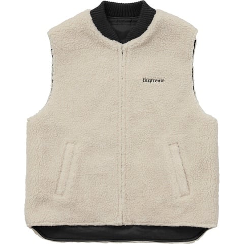 Sherpa Fleece Reversible Work Vest - Supreme