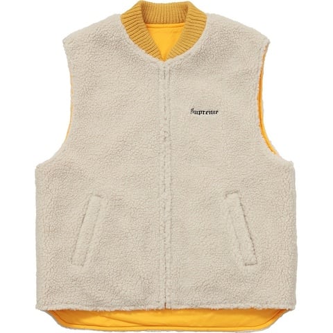 Sherpa Fleece Reversible Work Vest - Supreme