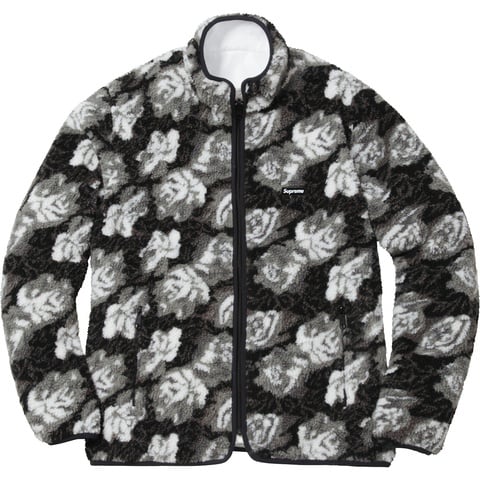 Roses Sherpa Fleece Reversible Jacket - Supreme