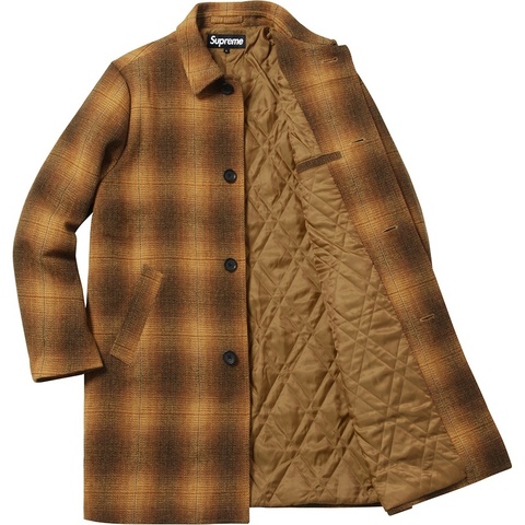 supreme Shadow Plaid coat コート Shadow Plaid Wool Overcoat - fall/winter 2016 - Supreme