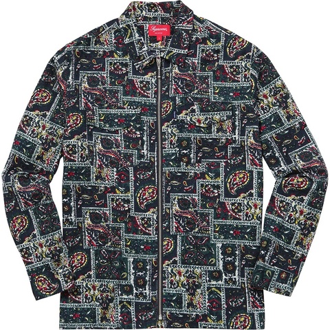 Supreme Broken Paisley Flannel Zip Up Shirt - Colorway