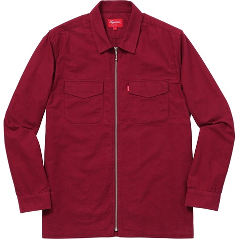 Supreme Solid Flannel Zip Up Shirt - Colorway