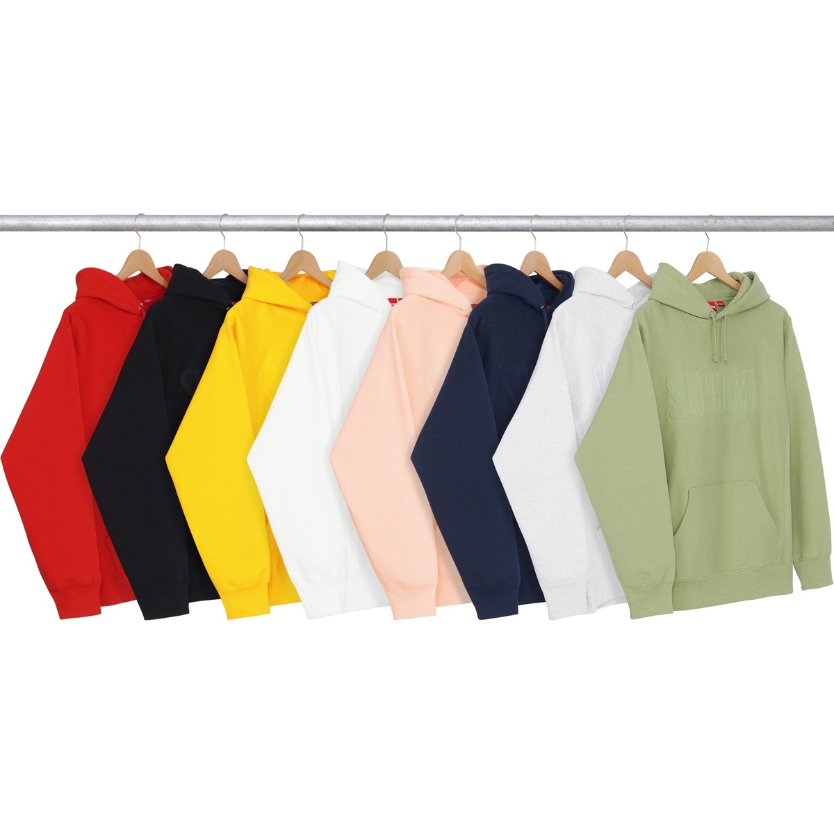Supreme Embroidered Outline Hooded Sweatshirt (fall/winter 2016)