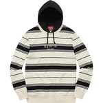 Supreme Striped Hooded Crewneck (FW16)