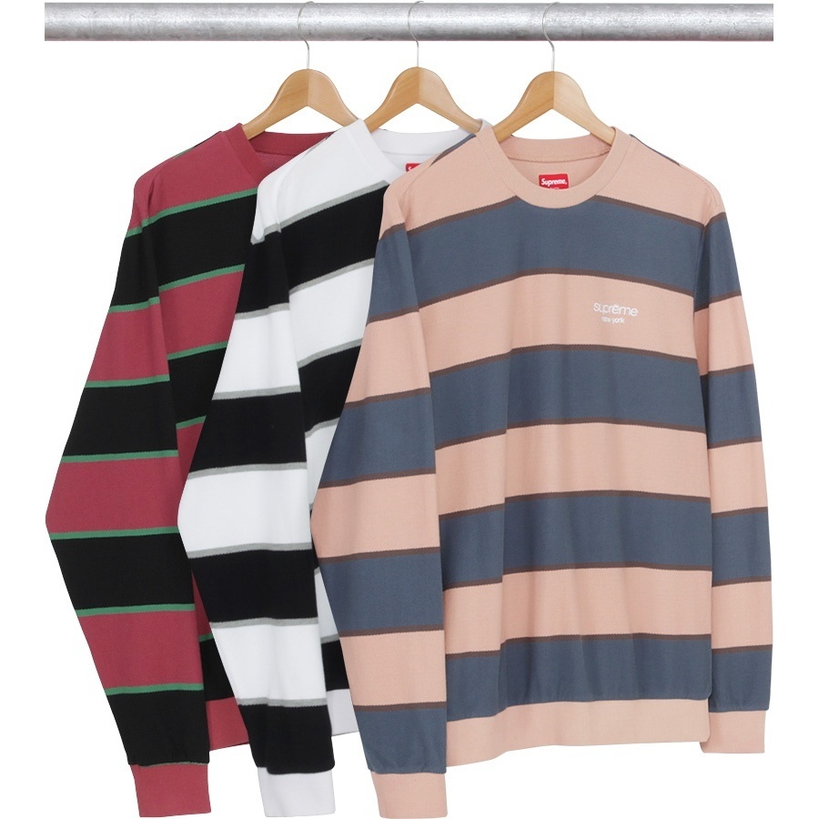 Supreme Striped Twill Crewneck (fall/winter 2016)