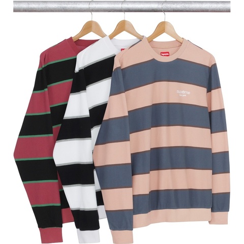 Supreme Striped Twill Crewneck