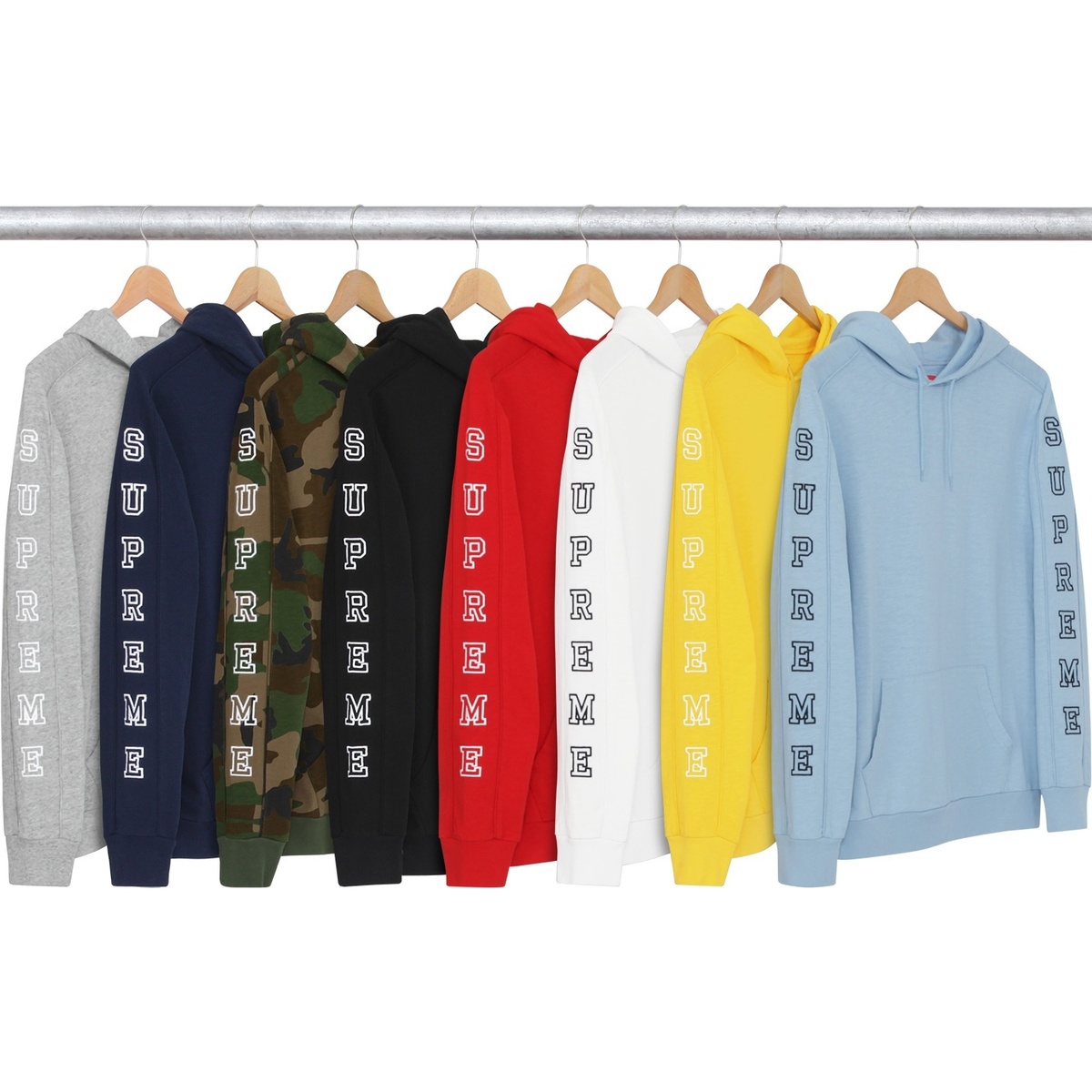 Supreme Hooded Sleeve Stripe Top (fall/winter 2016)