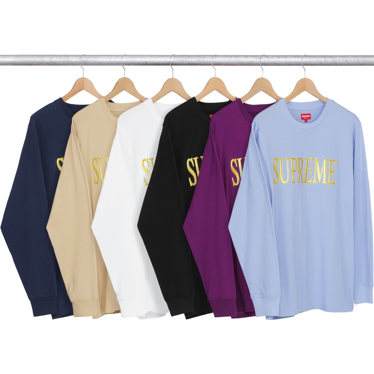 Supreme Gold Logo L/S Tee (fall/winter 2016)
