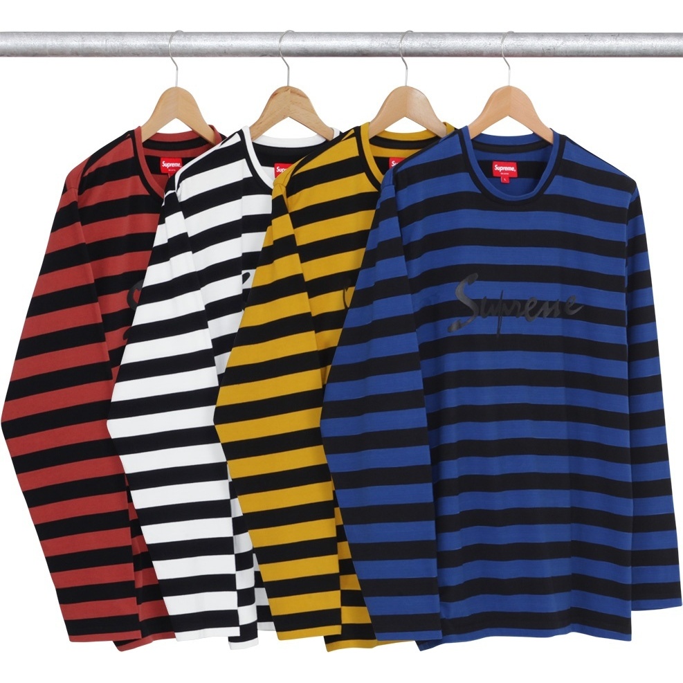 Supreme Medium Stripe L/S Tee (fall/winter 2016)