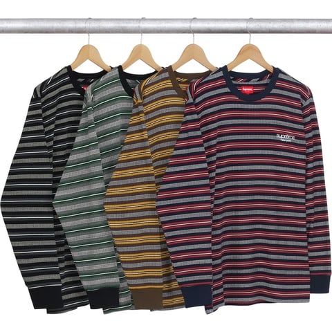 Ribbed Knit Stripe L/S Top - fall/winter 2016 - Supreme