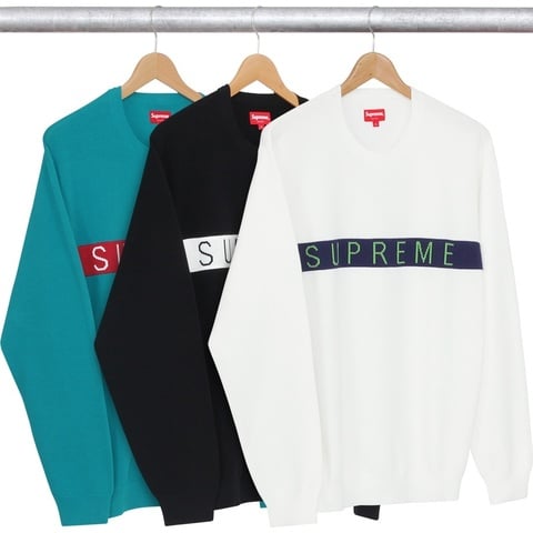 トップス Supreme Striped Pique Crewneck Logo Stripe Pique Crewneck - fall/winter 2016 - Supreme