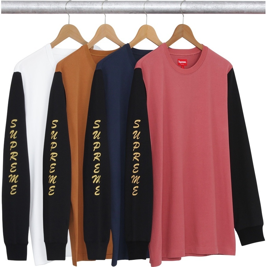 Supreme 2-Tone Sleeve Logo L/S Top (fall/winter 2016)