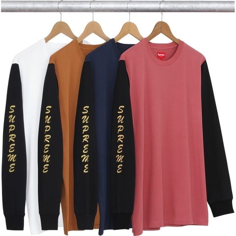 Supreme 2-Tone Sleeve Logo L/S Top