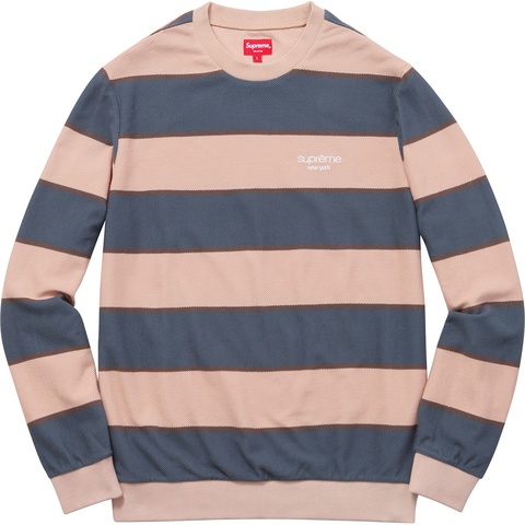 Supreme Striped Twill Crewneck - Colorway