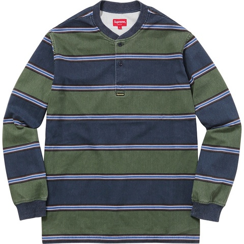 Printed Stripe Twill Henley - fall/winter 2016 - Supreme
