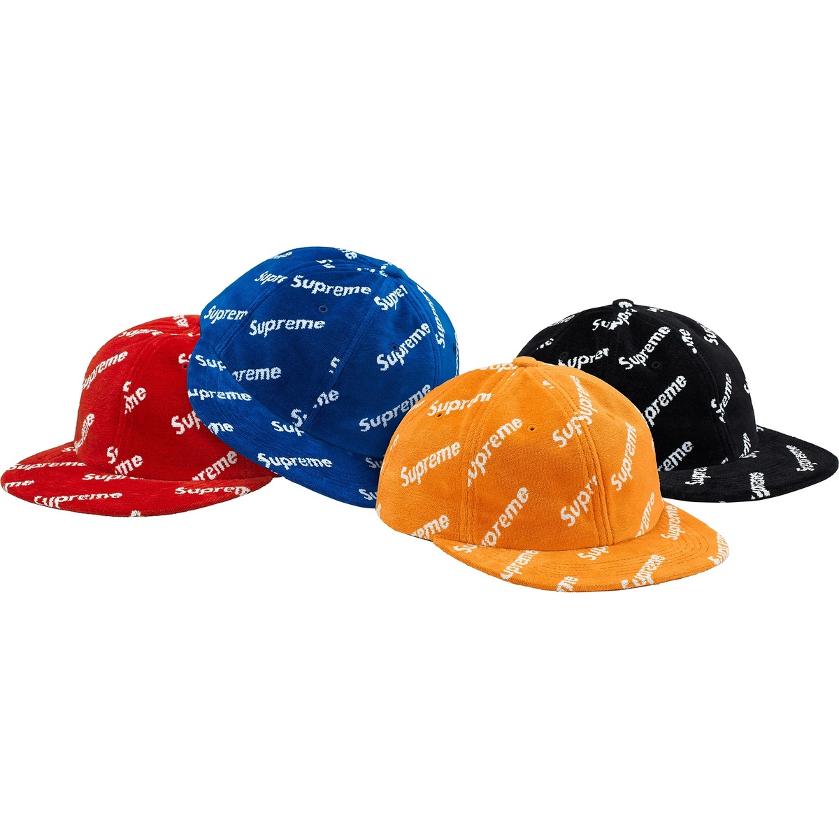 Supreme Velour Diagonal Logo 6-Panel (fall/winter 2017) - $44.00
