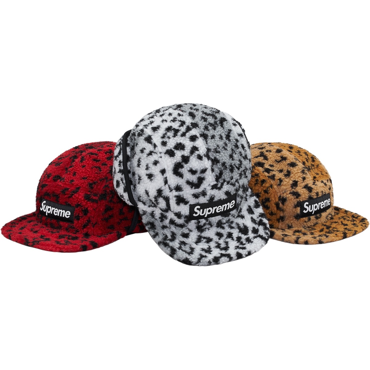 Leopard Polar Fleece Earflap Camp Cap - SupremeCommunity