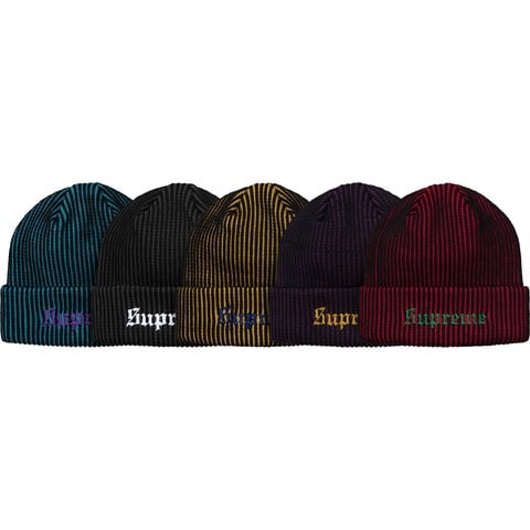 SUPREME 2-Tone Rib Beanie ニット帽 2-Tone Rib Beanie - fall/winter 2017 - Supreme