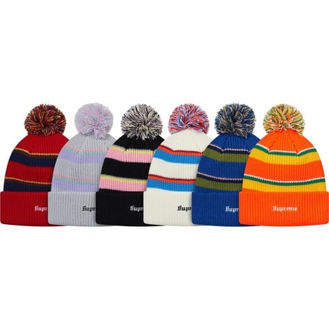 Supreme Big Stripe Beanie - $32.00