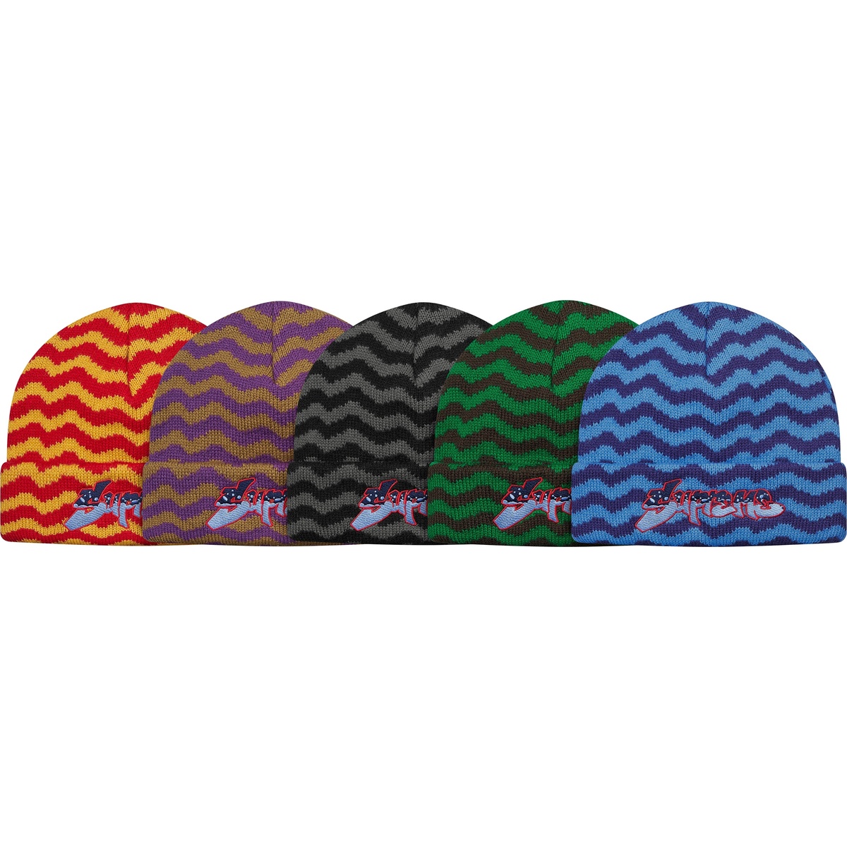 Supreme Big Stripe Beanie 全タグ　オンライン購入品 Supreme Big Stripe Beanie (FW24) Brown for Men