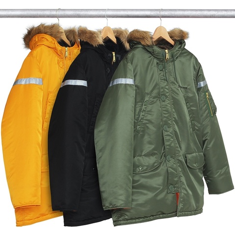 Supreme N-3B PARKA ネイビー Lサイズ Supreme（シュプリーム） 24AW Washed Flight Satin N-3B Parka