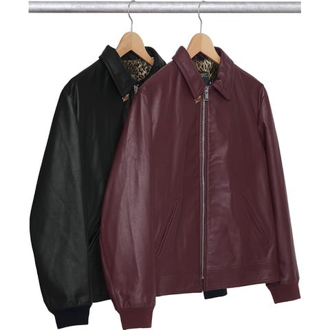 Supreme®/Schott® Leopard Lined Leather Work Jacket - Supreme