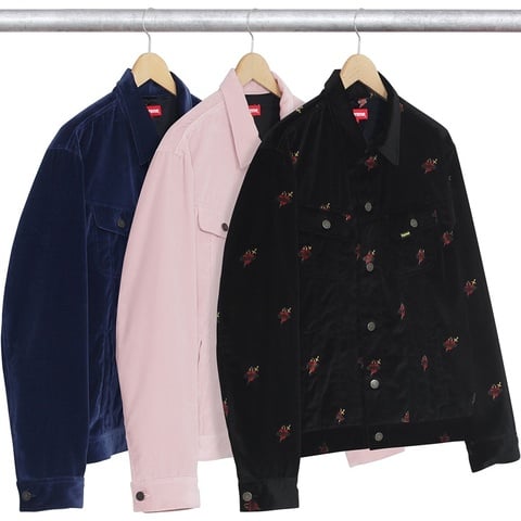 ジャケット・アウター Supreme 17aw velvet trucker jacket Velvet Trucker Jacket - fall/winter 2017 - Supreme
