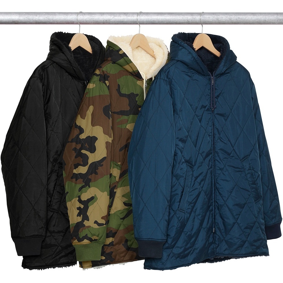 美品 SUPREME Workers Parka Jacket Reversible Sherpa Work Parka - fall/winter 2017 - Supreme
