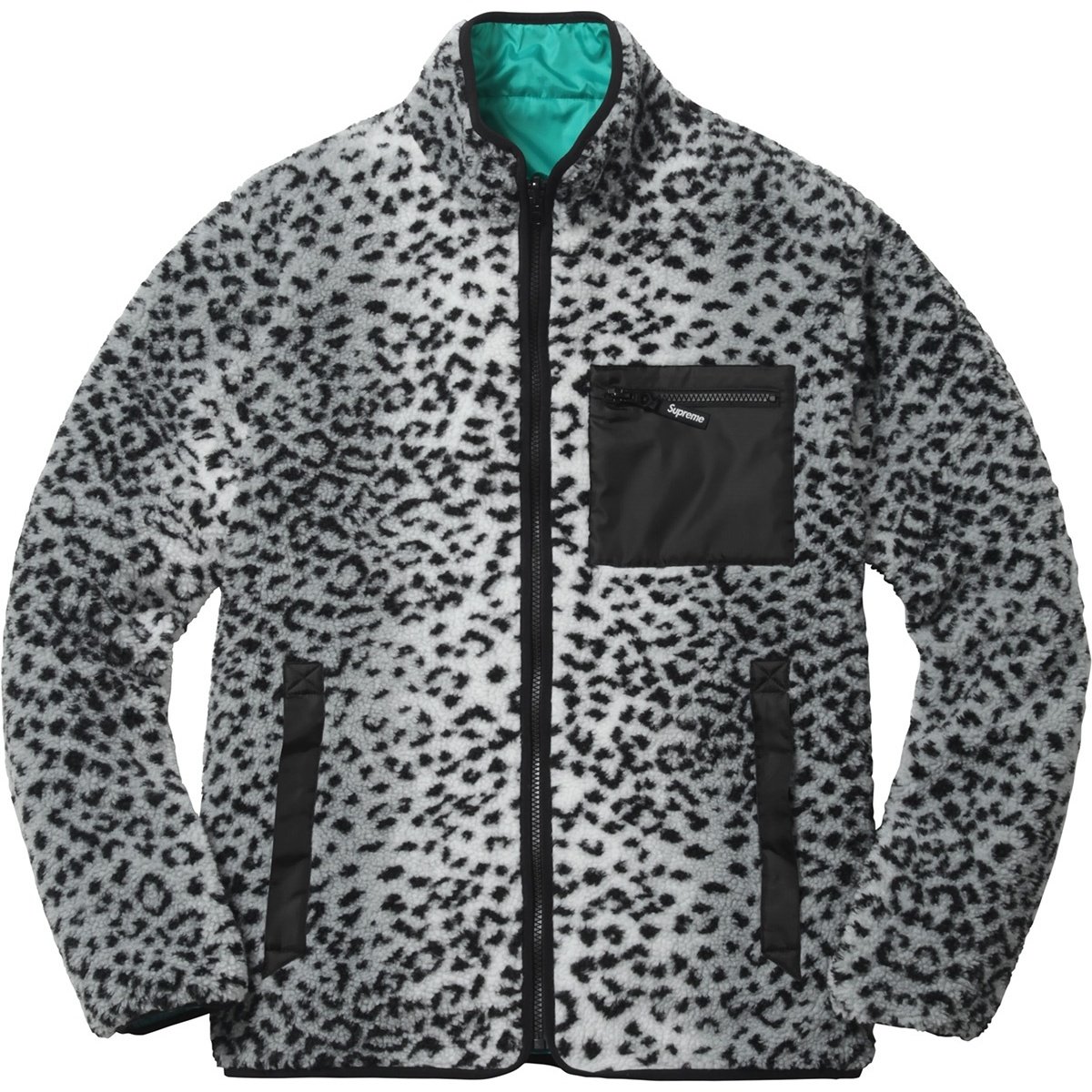 Supreme Leopard Fleece Reversible Jacket (FW17) - $198