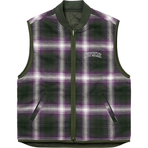 Reversible Shadow Plaid Vest - fall/winter 2017 - Supreme