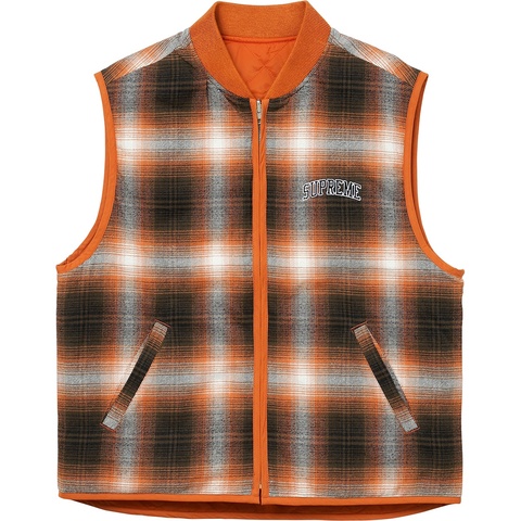 Reversible Shadow Plaid Vest - fall/winter 2017 - Supreme