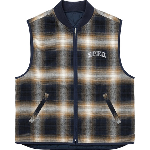 トップス supreme : Reversible Shadow Plaid Vest Reversible Shadow Plaid Vest - fall/winter 2017 - Supreme
