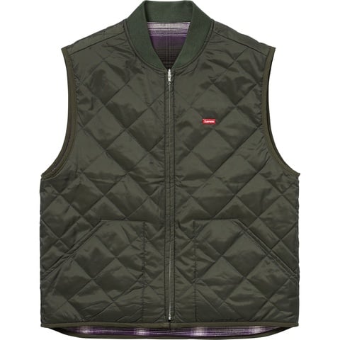 トップス supreme : Reversible Shadow Plaid Vest Reversible Shadow Plaid Vest - fall/winter 2017 - Supreme
