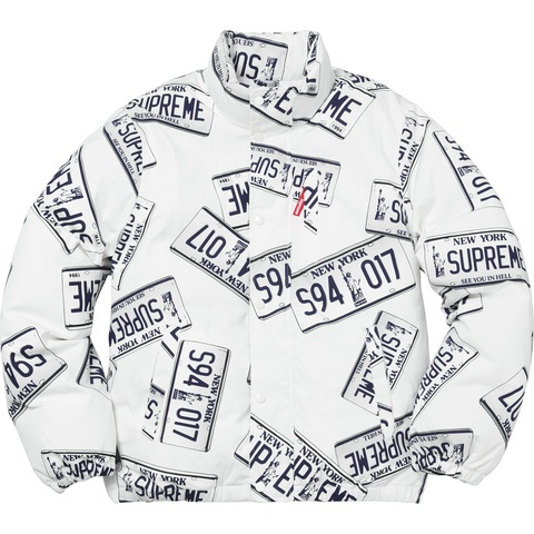 Supreme License Plate Puffy Jacket - Colorway
