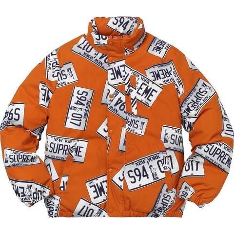 Supreme License Plate Puffy Jacket - Colorway