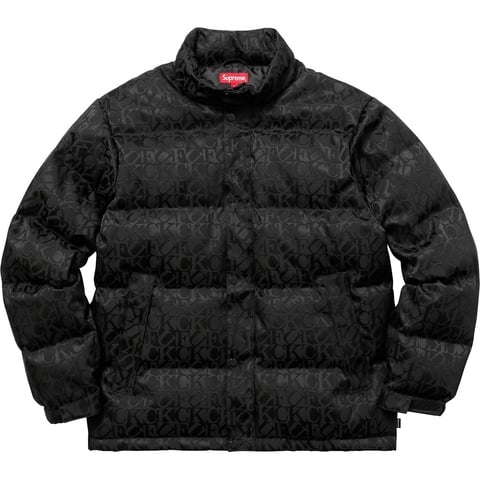 Fuck Jacquard Puffy Jacket - fall/winter 2017 - Supreme