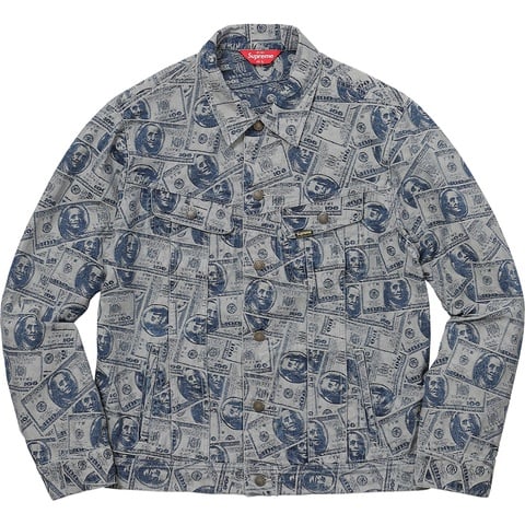 100 Dollar Bill Trucker Jacket - fall/winter 2017 - Supreme