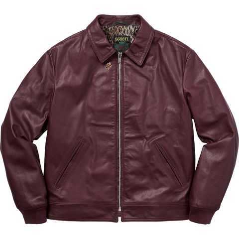 ジャケット・アウター supreme schott leopard pcourt J74_FW25_SchottLeatherJacket_B ジャケット・アウター