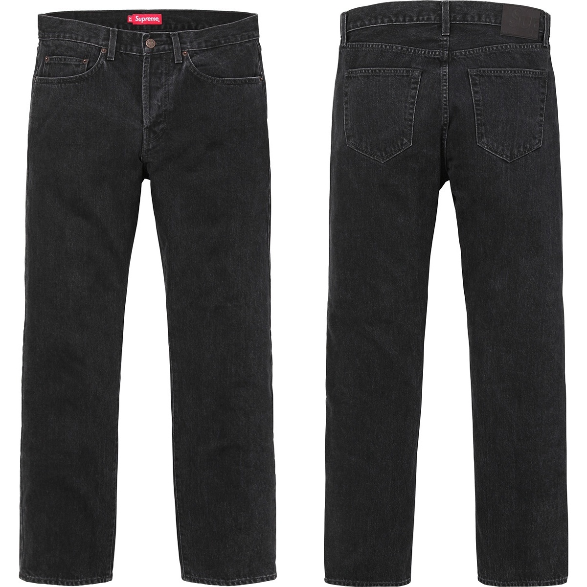 Supreme Stone Washed Black Slim Jeans (fall/winter 2017) - $136.00