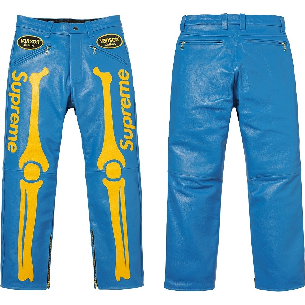 S*K様 24ss Supreme plated trousers L Supreme®/Vanson® Leather Bones Pant - Supreme