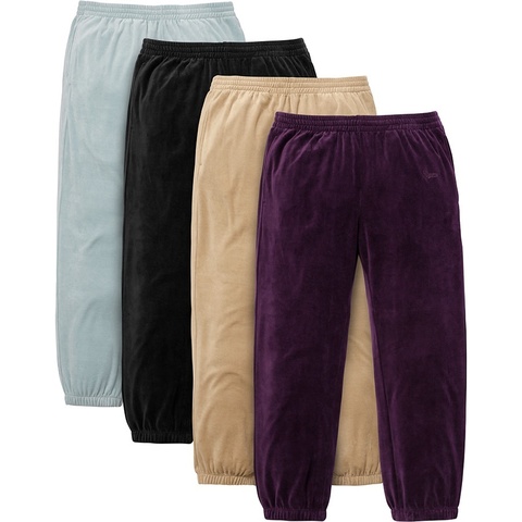 Supreme Velour Warm Up Pant - $128.00