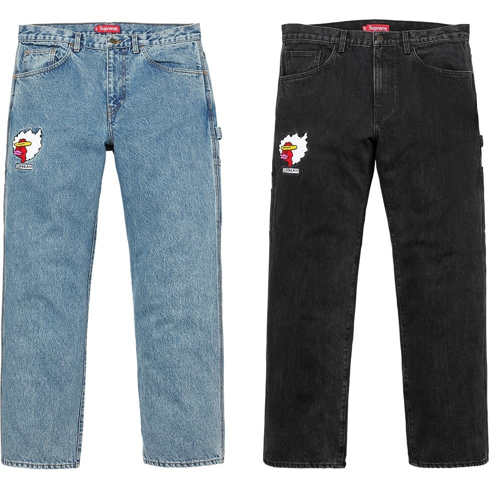 パンツ Supreme Denim Painter Pant 32 Supreme Denim Painter Pant Black Mint Stripe 3colors SS24