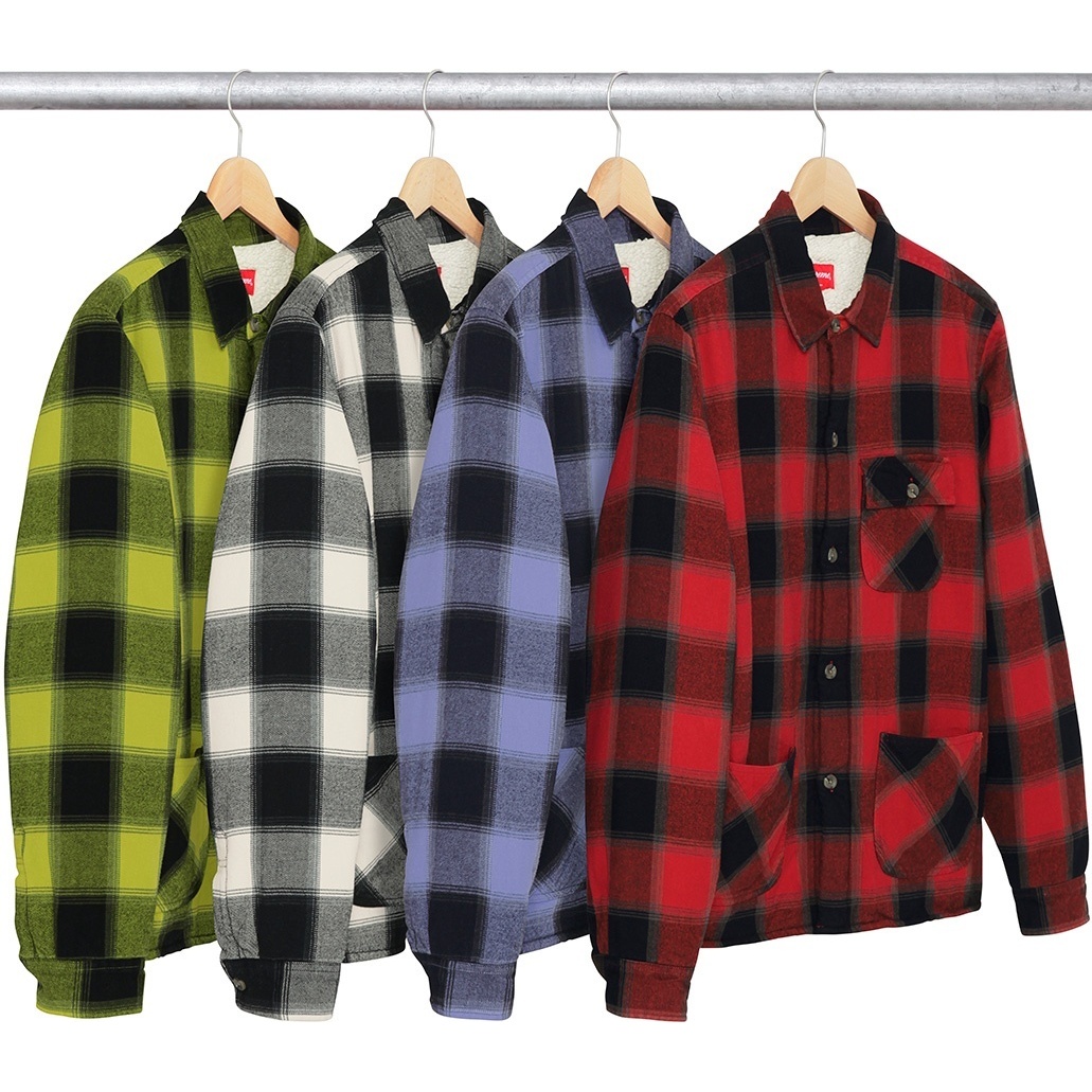 Buffalo Plaid Sherpa Lined Chore Shirt - Supreme