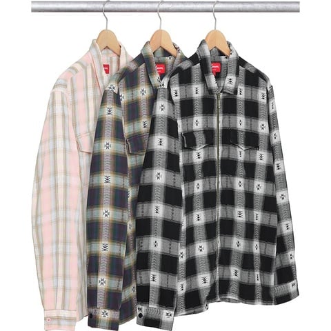 Plaid Flannel Zip Up Shirt - fall/winter 2017 - Supreme Plaid Flannel Zip Up Shirt - fall/winter 2017 - Supreme