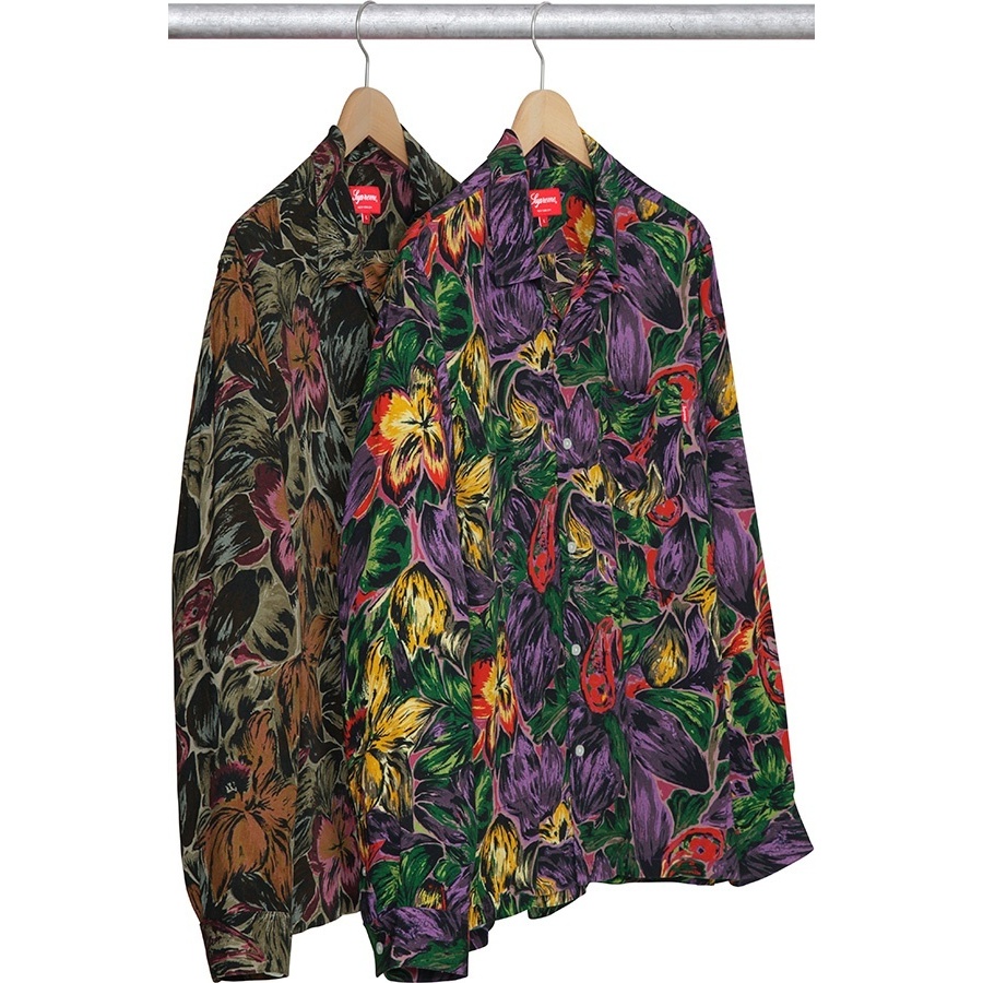 Supreme Painted Floral Rayon Shirt (fall/winter 2017) - $128.00