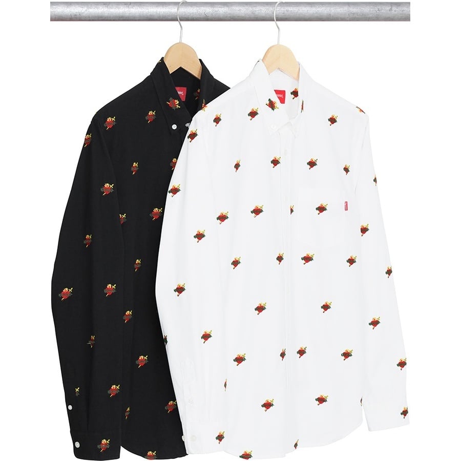 Supreme Sacred Hearts Oxford Shirt (fall/winter 2017) - $138.00