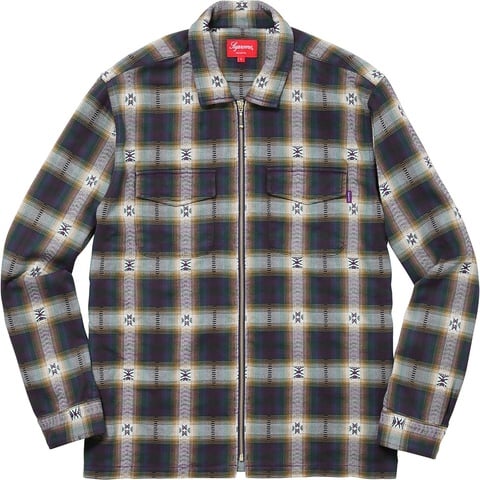 Plaid Flannel Zip Up Shirt - fall/winter 2017 - Supreme