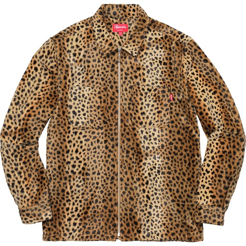Supreme Cheetah Pile Zip Up Shirt - Colorway