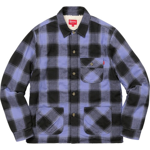 Buffalo Plaid Sherpa Lined Chore Shirt - Supreme