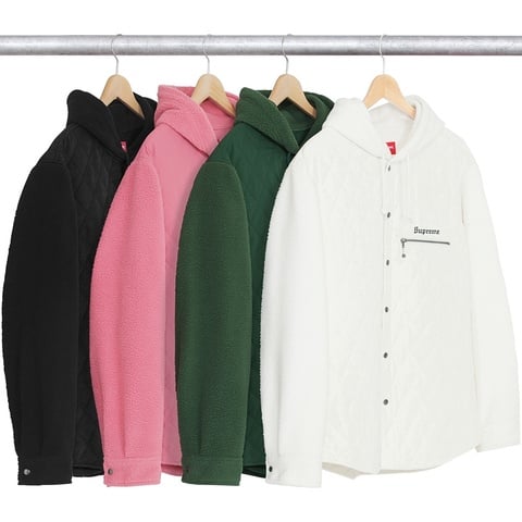 トップス Supreme 2017AW Hooded Fleece Nylon Shirt Hooded Fleece Nylon Shirt - fall/winter 2017 - Supreme